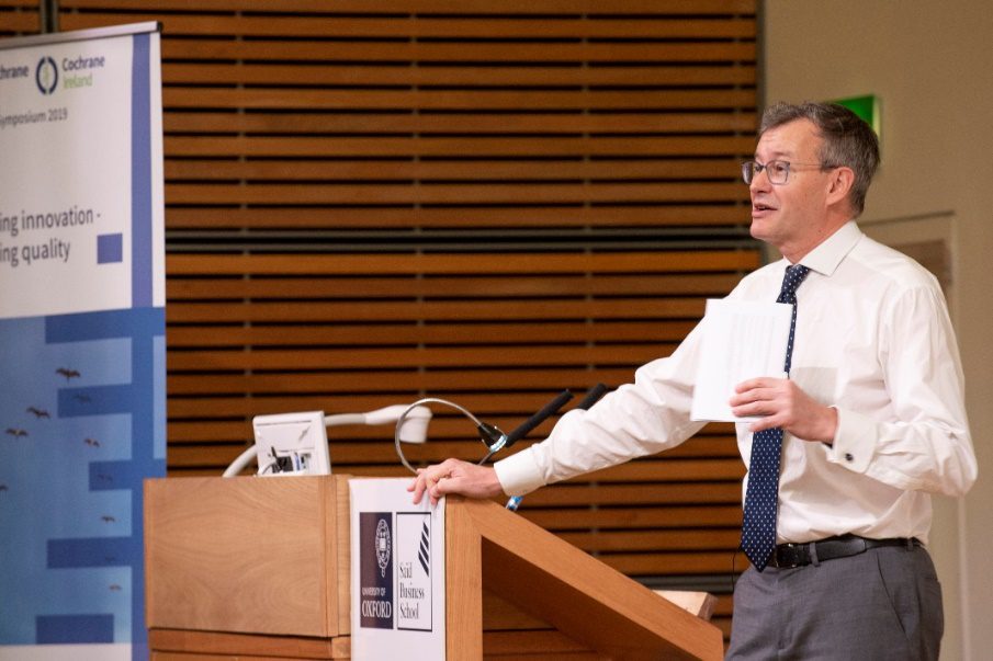 Cochrane UK Director Professor Martin Burton kicks off the symposium